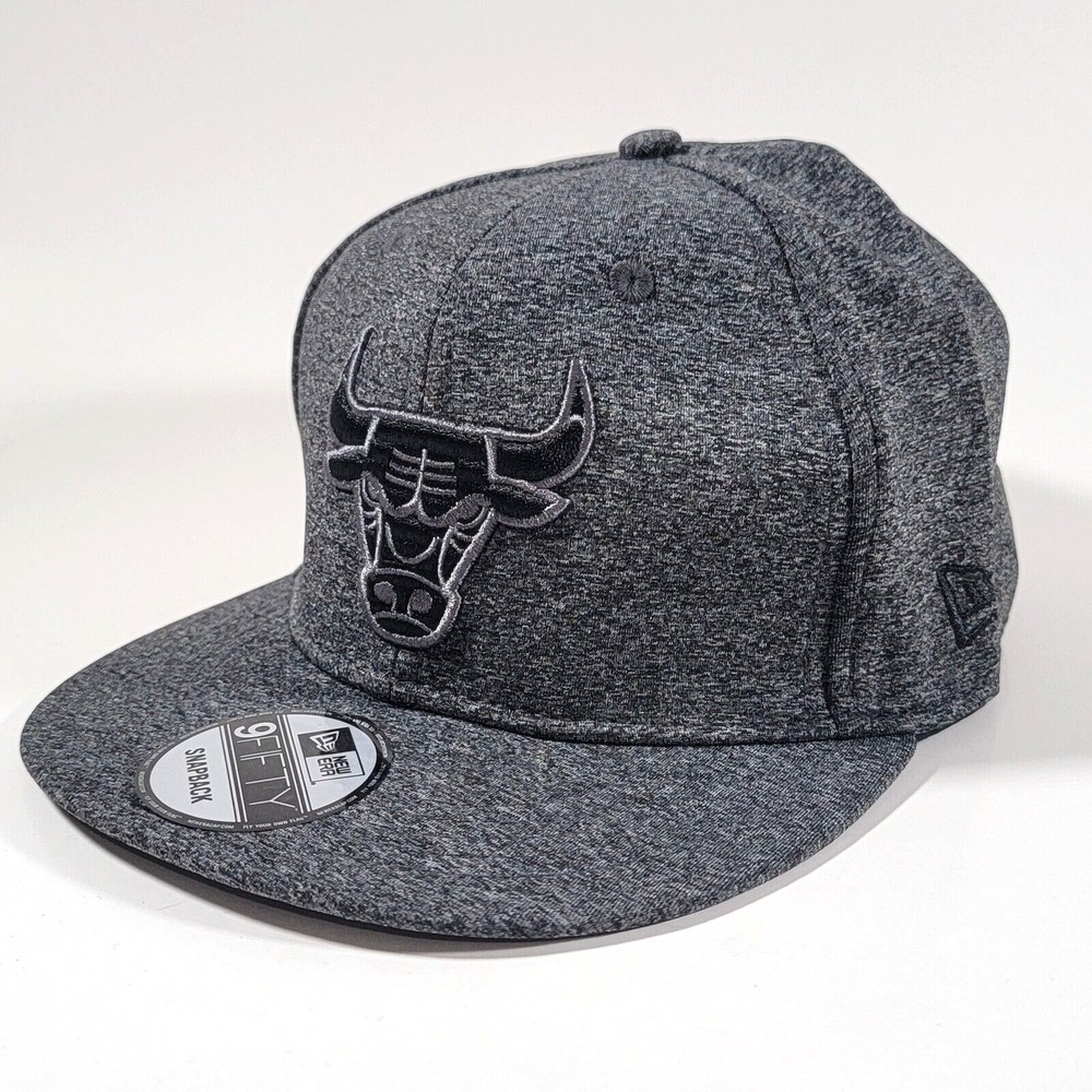 Chicago Bulls Hat New Era Adjustable Snapback Grey / Black Cap NBA Basketball - Picture 4 of 8